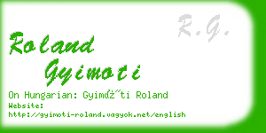 roland gyimoti business card